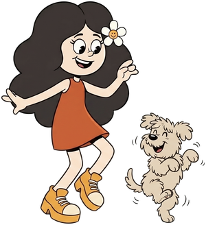 Jeanne dancing with her dog